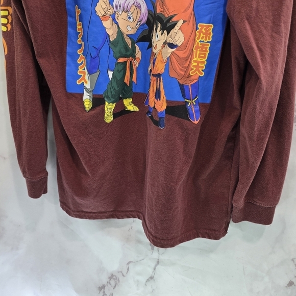 Dragon Ball Z T Shirt Men Large Red Super Goku Vegeta Gohan Long Sleeve Crew DBZ - Picture 7 of 11
